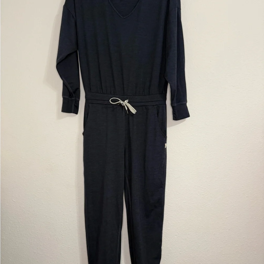 Vuori Lux Long Sleeve Navy Jumpsuit - Picture 3 of 5